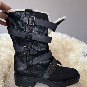 Kelsi Dagger Brooklyn Metallic Moto Boots